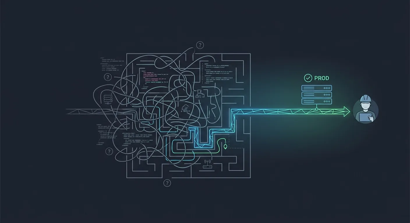A maze showing that senior engineers reduce enough uncertainty for the team to move